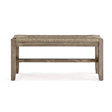 Alaterre Furniture Newport 40" Wood Bench with Rush Seat ANNP0471